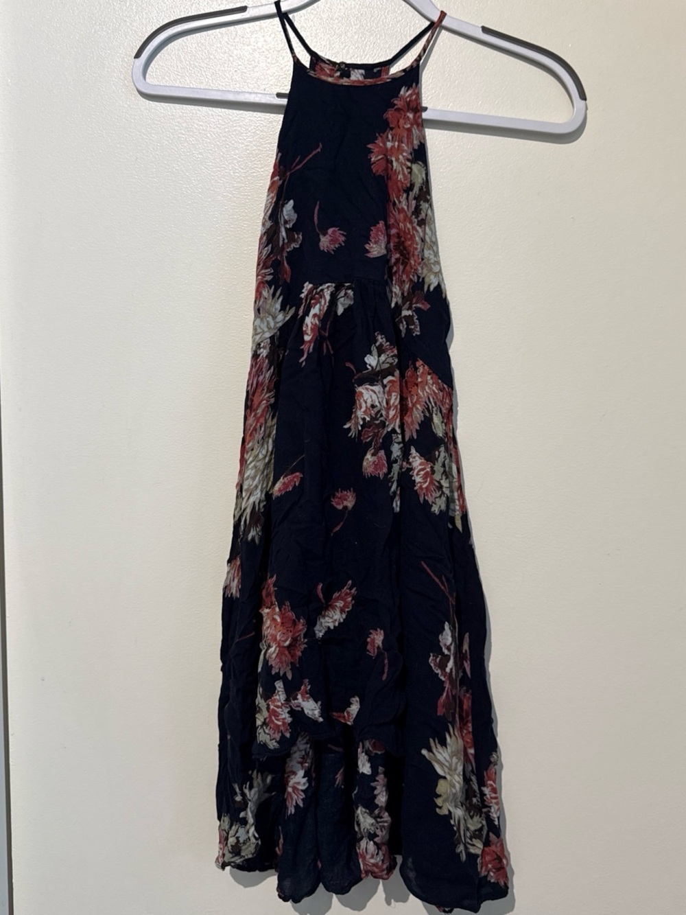 Urban Outfitters Kimchi Boue Navy Floral Halter Sundress